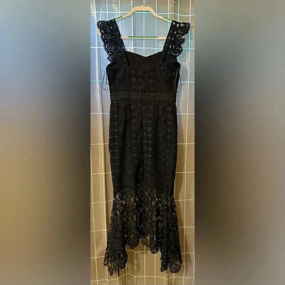 Dark Blue Maxi Lace Dress - Picture 2 of 3